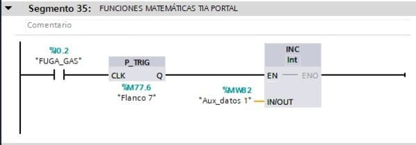 Detectar las veces que se activa una entrada con la función Incrementar en programación