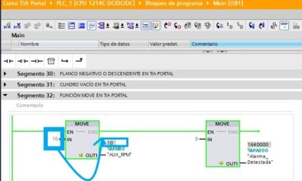 Función Move TIA Portal para copiar datos en zonas de memoria