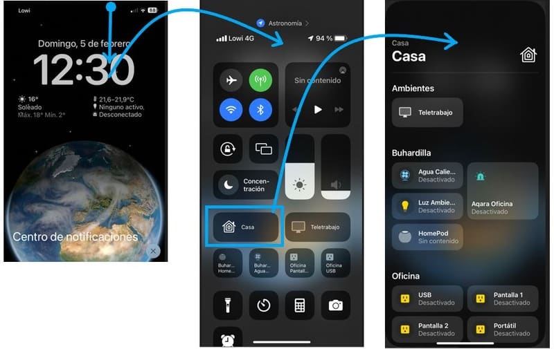 Acceder a App Casa con iPhone bloqueado sin necesidad de desbloquearlo