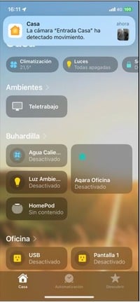 Alertas Homekit en el iPhone con la pantalla desbloqueada