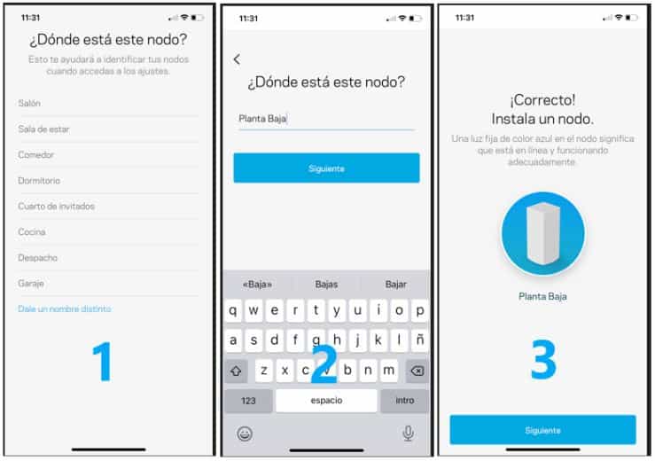 Dar nombre al Nodo Linksys Velop Homekit para finalizar la instalación