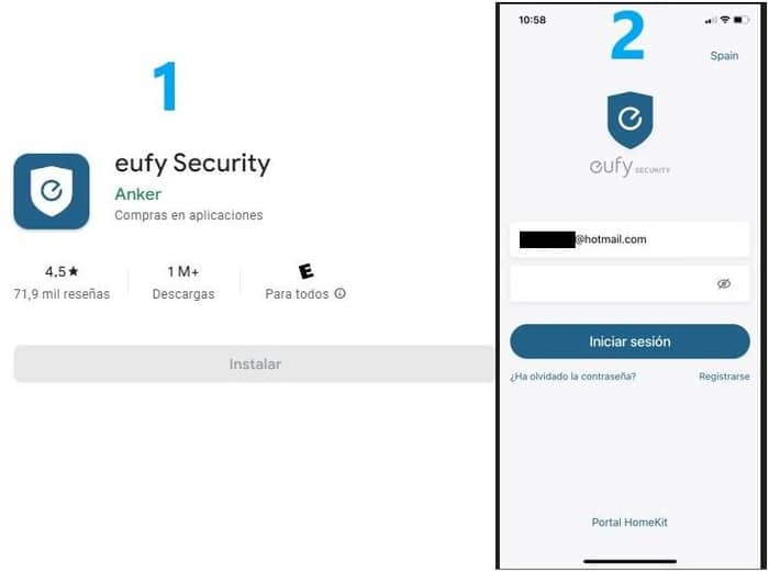 Descargar App para cámara Eufy 2K