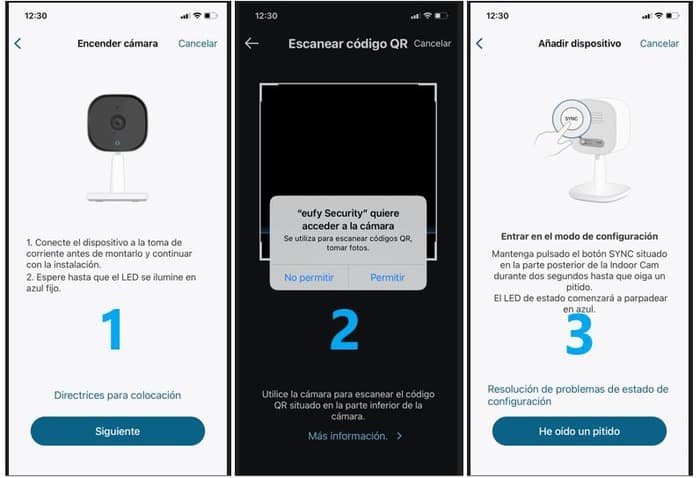 Detección de la cámara Eufy 2K desde la App