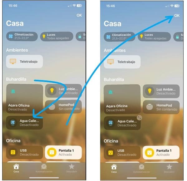 Fin de la organización de los iconos dentro de la Aplicación Home en iPhone