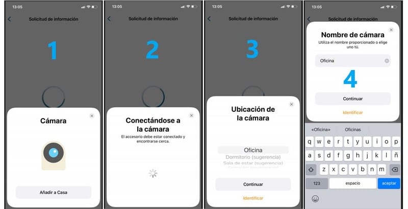 Se añade la cámara Eufy Homekit a la App Casa en el iPhone