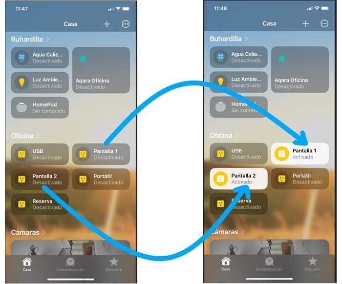 Activar enchufes de regleta Homekit de forma individual