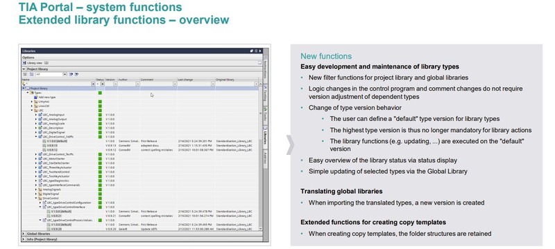 Novedades TIA Portal V17 en la utilización y manejo de librerías