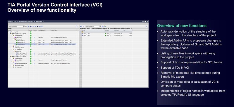 Nuevas características en la Version Control Interface