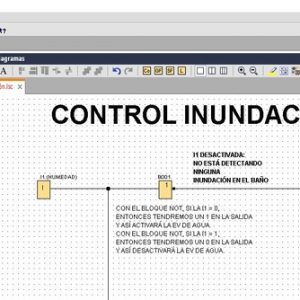 Programar detección inundaciones para controlar la electroválvula.