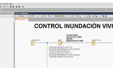 Programar Detección inundaciones con LOGO con sensor en baño