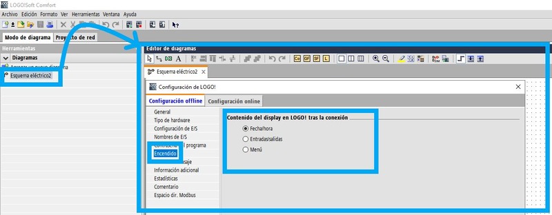 Configurar lo que debe mostrar el display tras el encendido