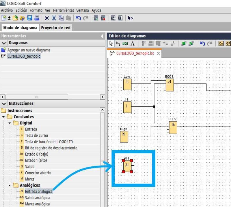 Entradas analógicas en LOGO Soft Comfort