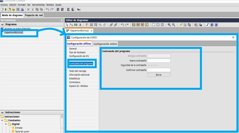 Establecer una contraseña para el programa hecho con LOGO Soft