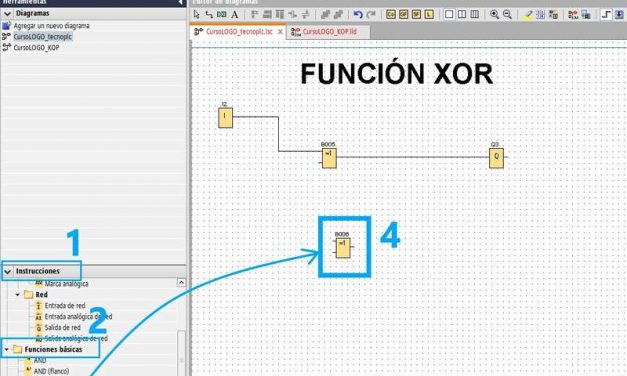 Función XOR LOGO Siemens cómo funciona y ejemplos paso a paso